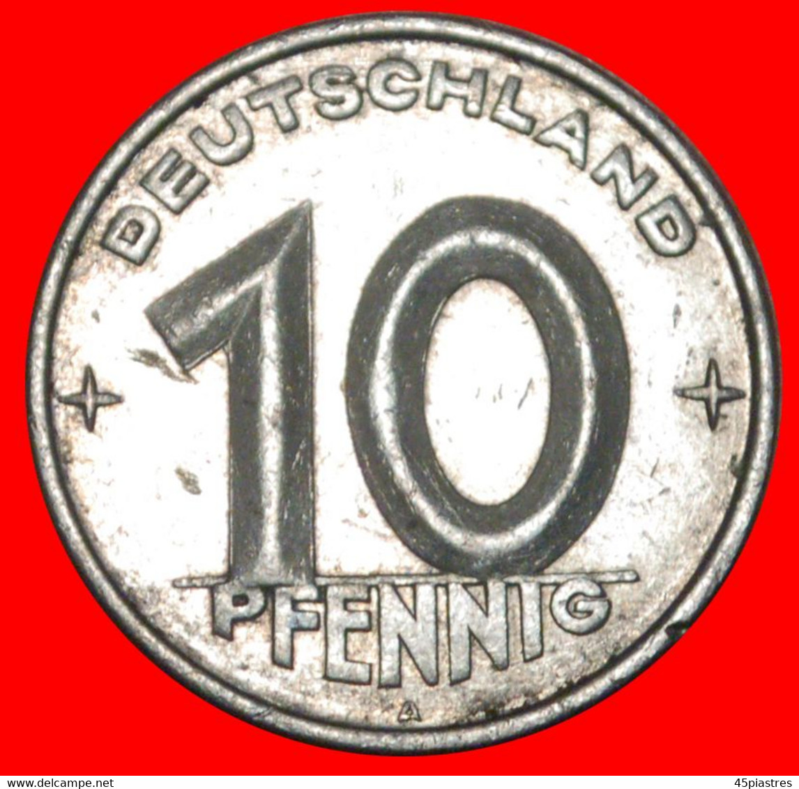 * HAMMER AND COMPASS (1952-1953): GERMANY ★ 10 PFENNIG 1952A! LOW START ★ NO RESERVE! - 10 Pfennig