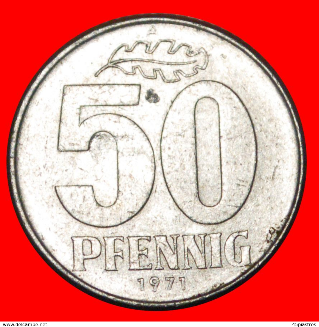 * HAMMER AND COMPASS (1958-1990): GERMANY ★ 50 PFENNIG 1971A! MINT LUSTRE! LOW START ★ NO RESERVE! - 50 Pfennig
