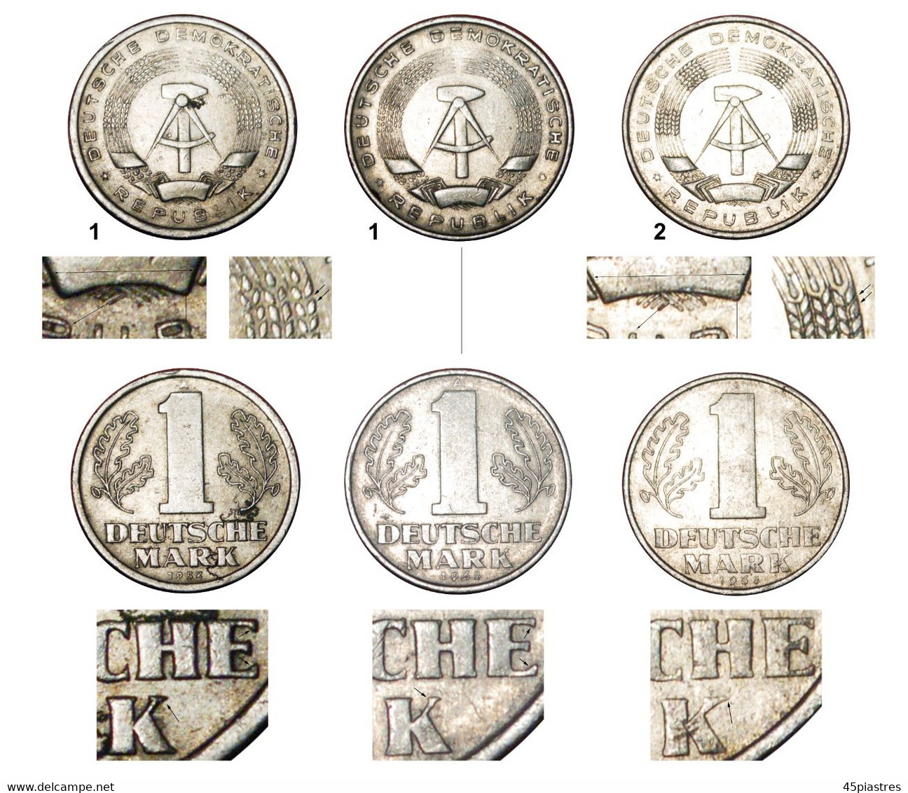 * DEUTSCHE MARK (1956-1963)★ GERMANY ★ 1 MARK 1956A! DISCOVERY COIN! LOW START ★ NO RESERVE! - 1 Mark