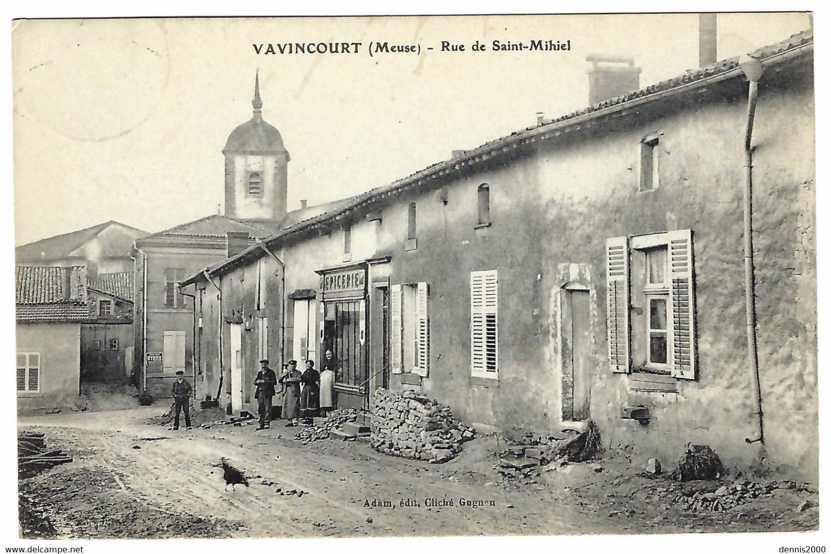 VAVINCOURT (55) - Rue DE SAINT-MIHIEL - EPICERIE - Ed. Adam, Cliché Gugnon - Vavincourt