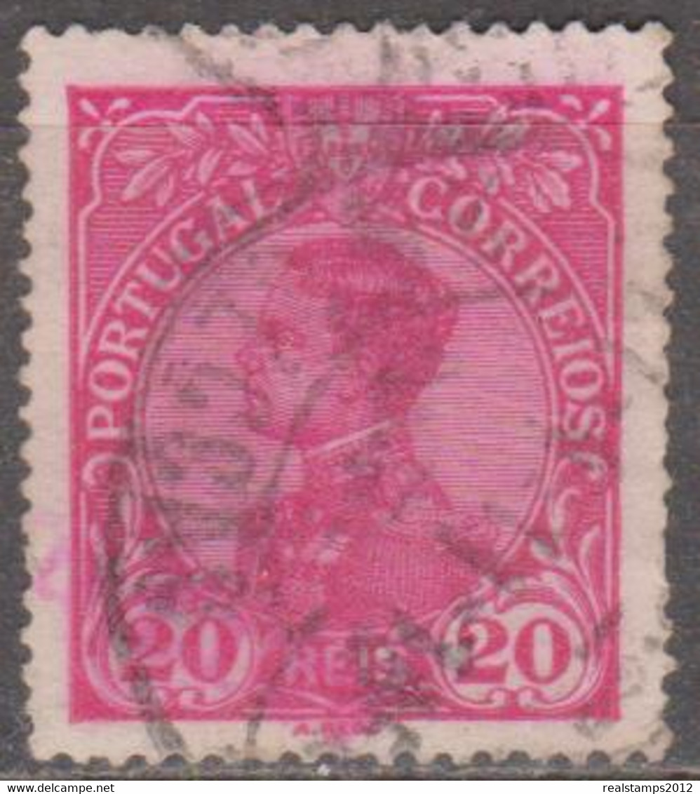 PORTUGAL - 1910,  D. Manuel II, 20 R.  Papel Esmalte   D. 14 X 15   (o)  MUNDIFIL  Nº 160 - Usado