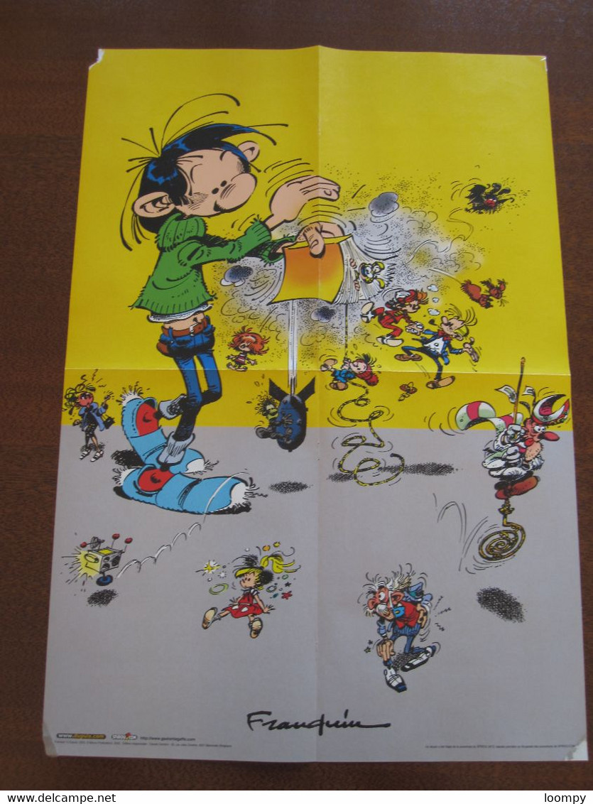 Gaston Lagaffe Franquin - Affiche Poster 58x40 Cm (couverture Spirou 3472) 2005. TB état Sauf Les 4 Coins (voir Photos) - Affiches & Offsets