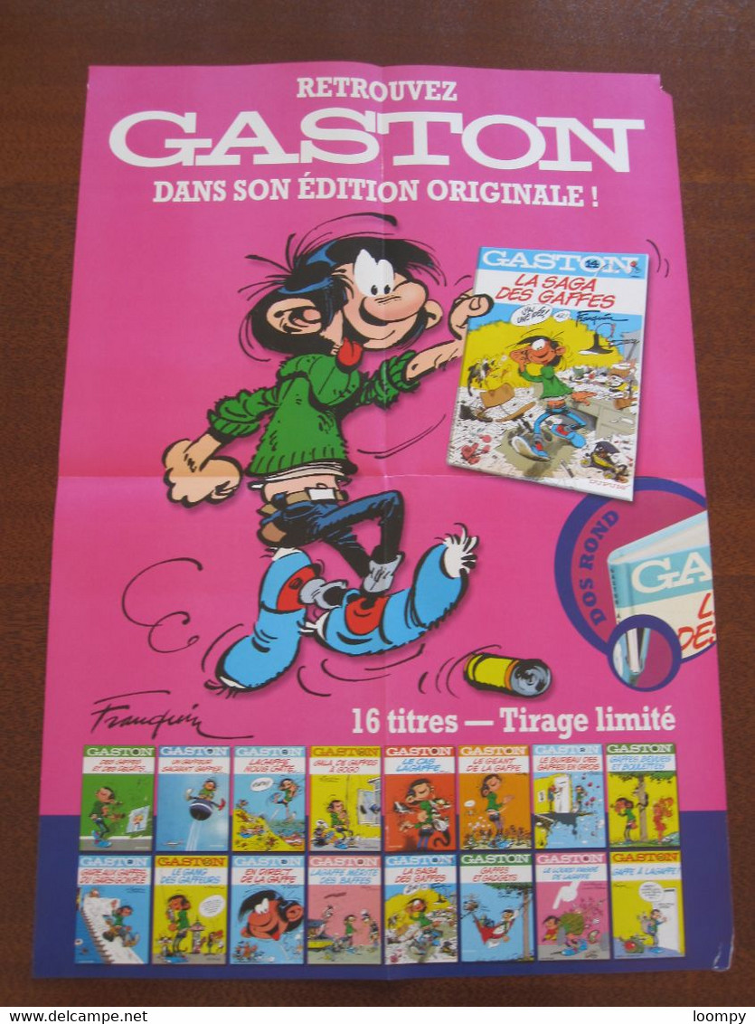 Gaston Lagaffe Franquin - Affiche Poster 58x40 Cm (couverture Spirou 3472) 2005. TB état Sauf Les 4 Coins (voir Photos) - Affiches & Offsets