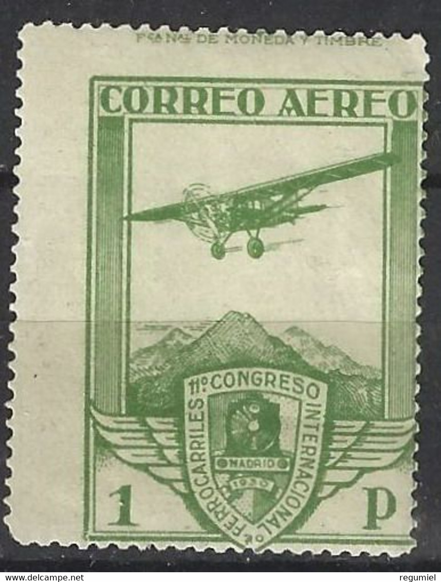 España 0487 * Ferrocarriles Aereo. 1930. Charnela - Nuevos