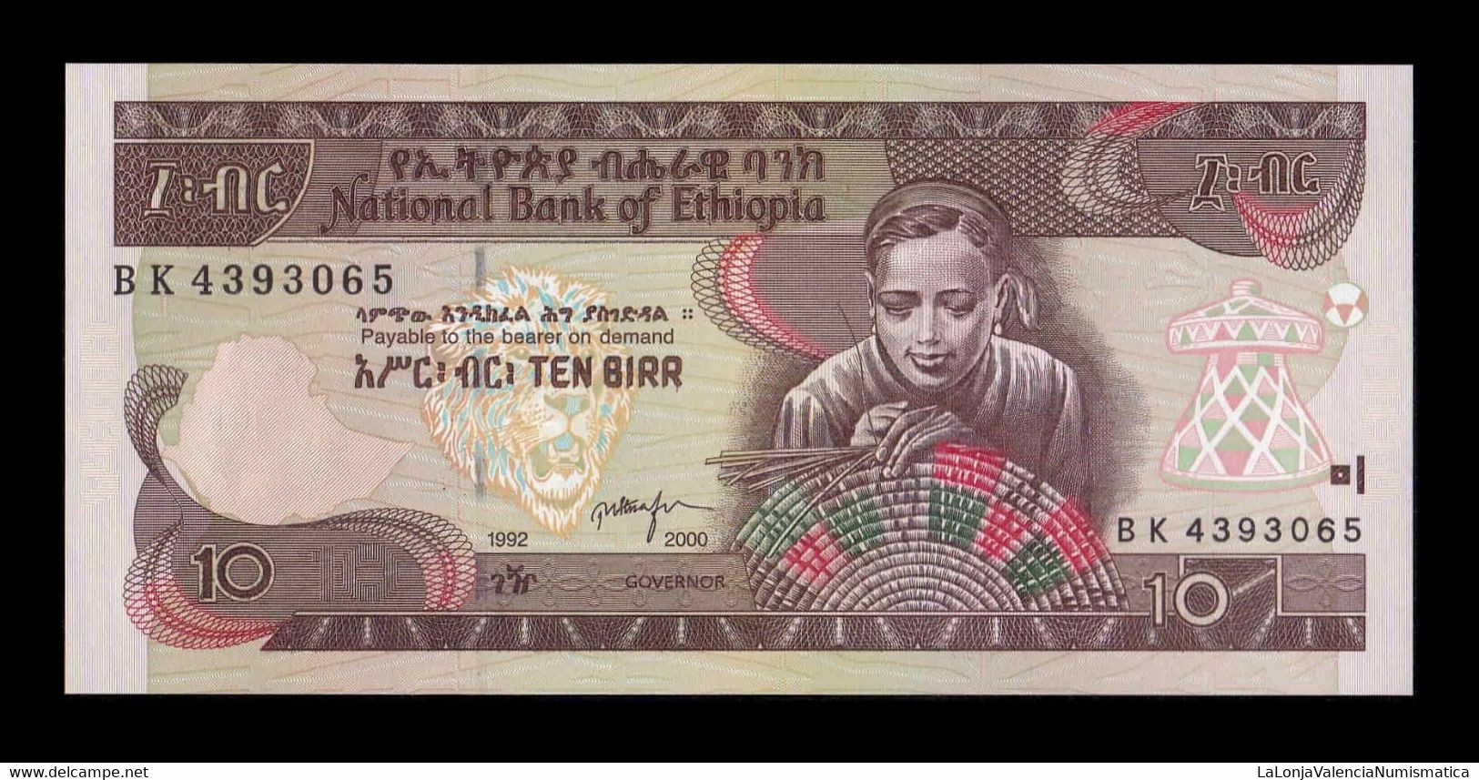 Etiopia Ethiopia 10 Birr 2000 Pick 48b SC UNC - Ethiopië