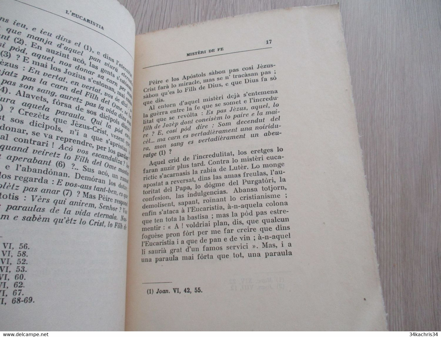 Félibrige Occitan provençal  EO un des 40 sur papier Madagascar envoi de Salvat à Loubet Paraulas dins la neit