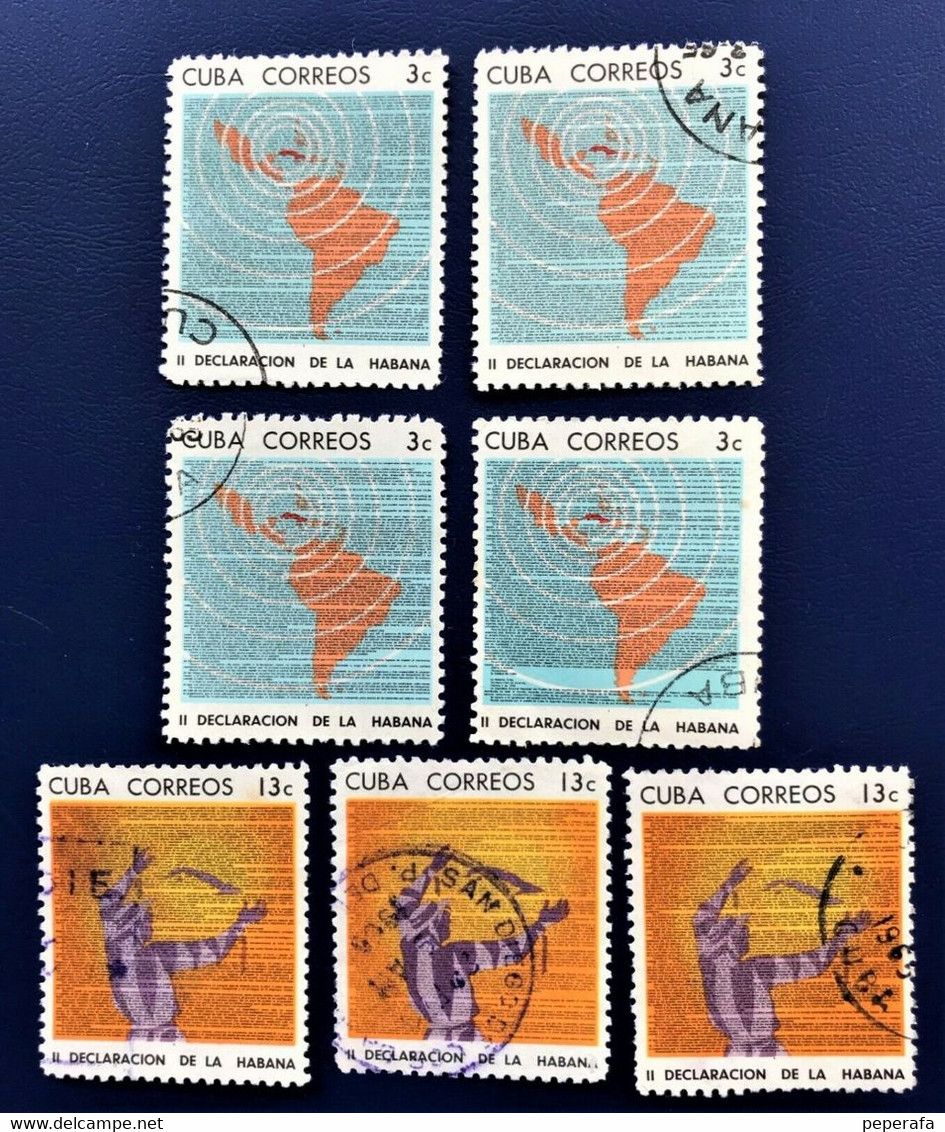 CUBA, Spanish Antillas 1964 Collection 7 DIFERENT, II Declaración Habana - Lots & Serien