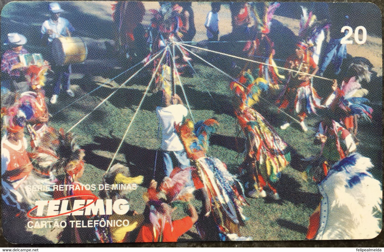 Telephone Card Manufactured By Telemig In 1998 - Series Portrait Of Minas, Photo By Congado Do Serro Group - Culture