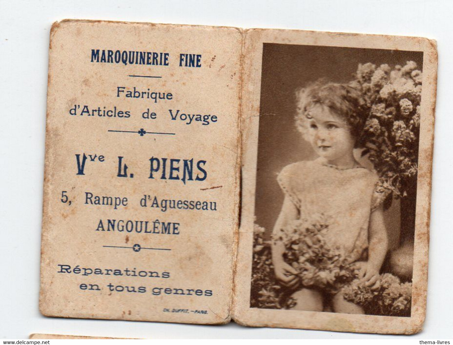 Angoulème (16 CHerente) Petit Carnet-calendrier 1932  VEUVE VL PIENS Maroquinerie (PPP35106) - Petit Format : 1921-40