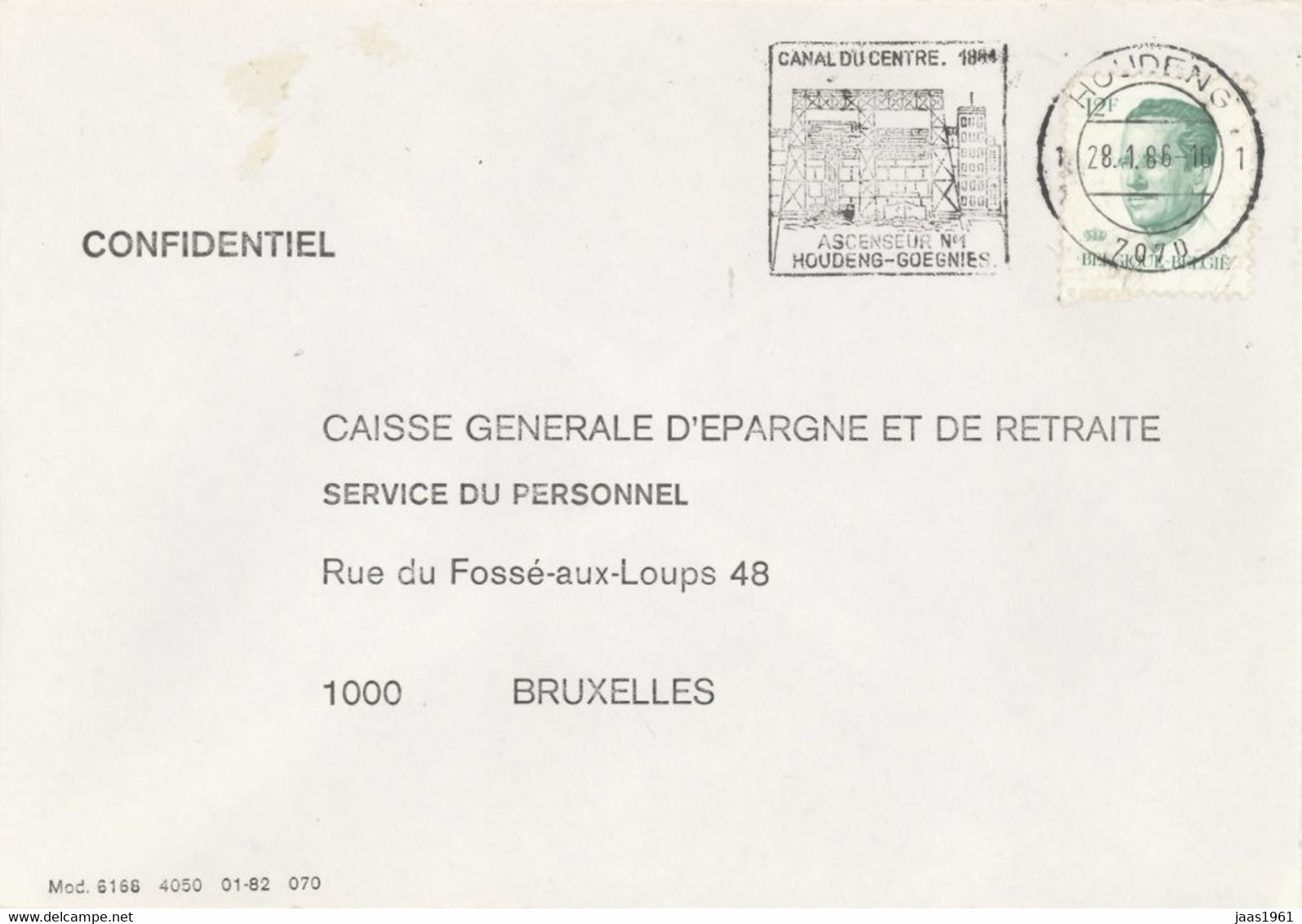 BELGIUM. POSTMARK HOUDENG - Otros & Sin Clasificación