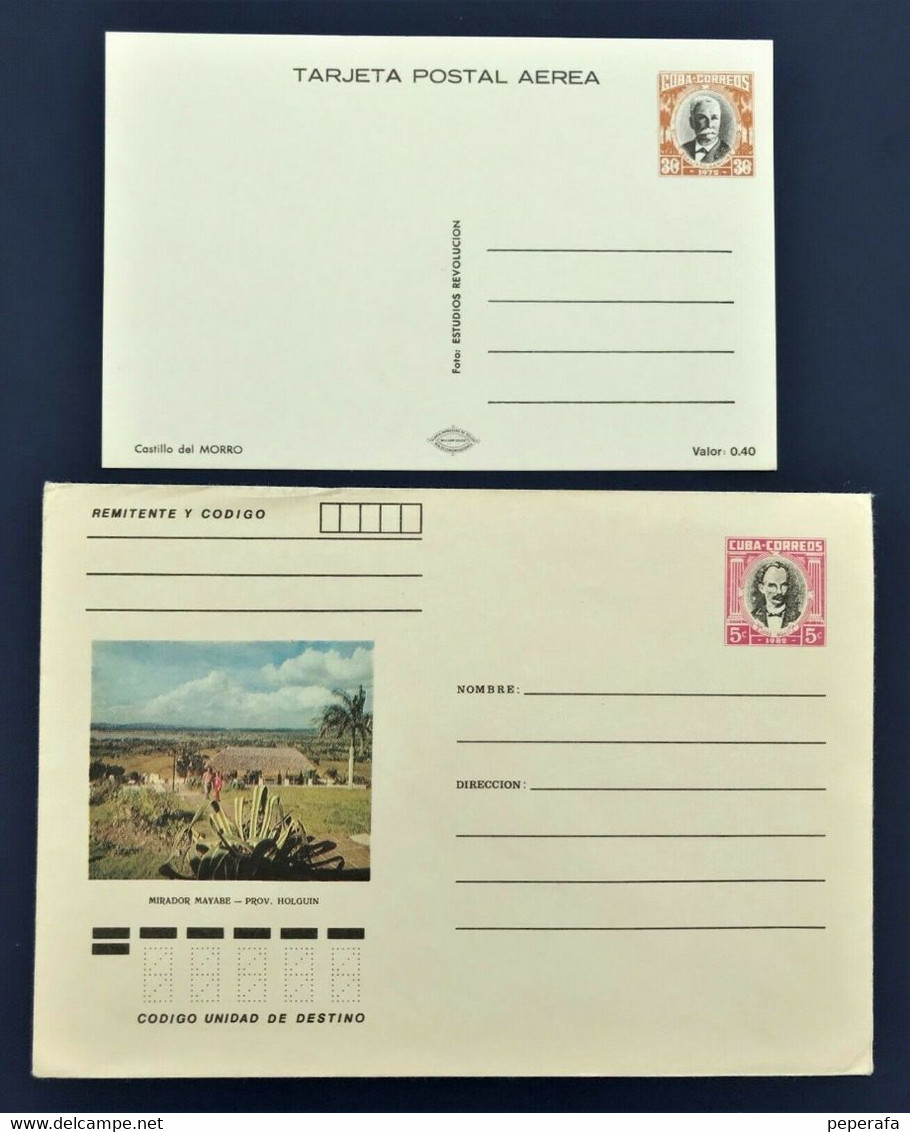 CUBA, Spanish Antillas, Tarjeta Postal Aérea + Sobre Entero Postal, COVER MINT - Tarjetas – Máxima