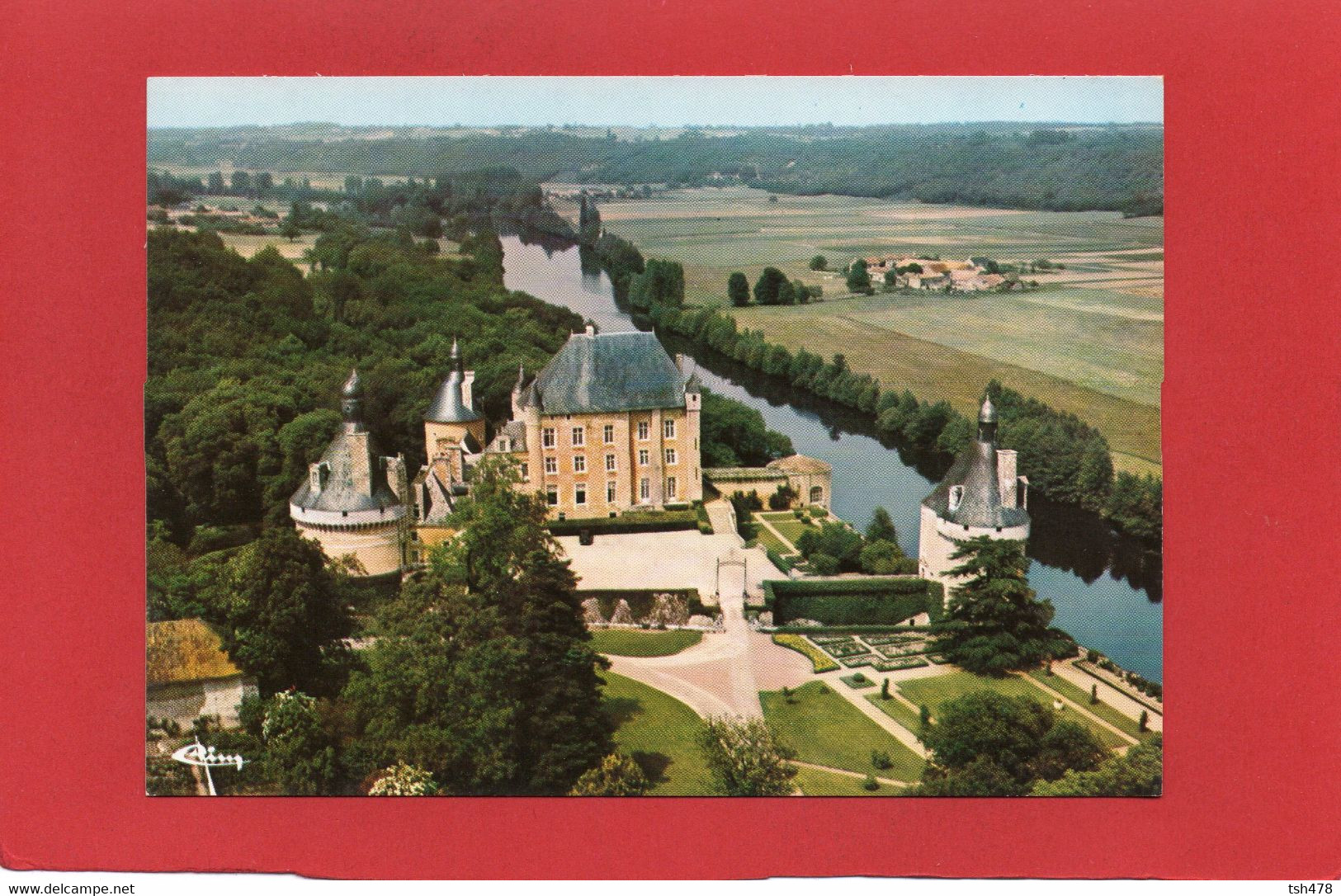 86-----BONNES---le Château De Touffou  ( XIVè Et XVè S. )---vue Aérienne--voir 2 Scans - Chateau De Touffou