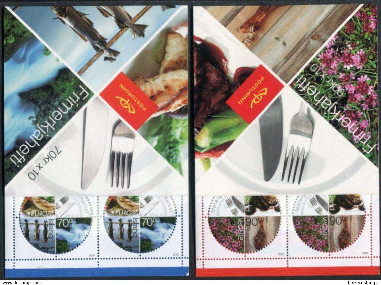 ICELAND  2005 Europa: Gastronomy Booklets  MNH / **.  Michel 1102-03 MH - Postzegelboekjes