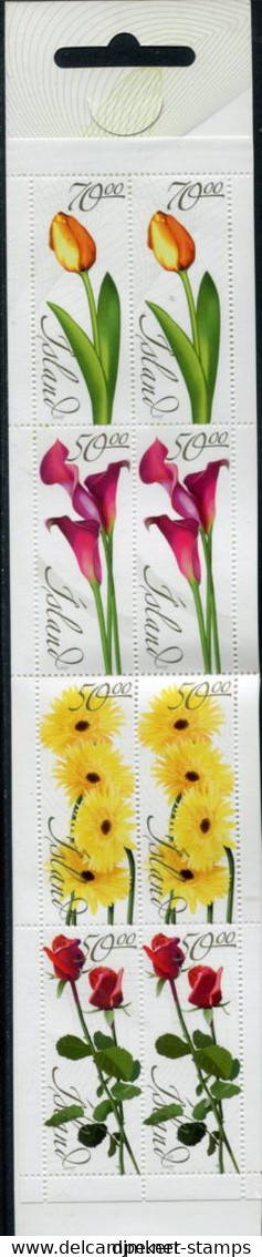 ICELAND  2005 Greetings Stamps: Flowers. Booklet  MNH / **.  Michel 1089-92,   MH 19 - Carnets