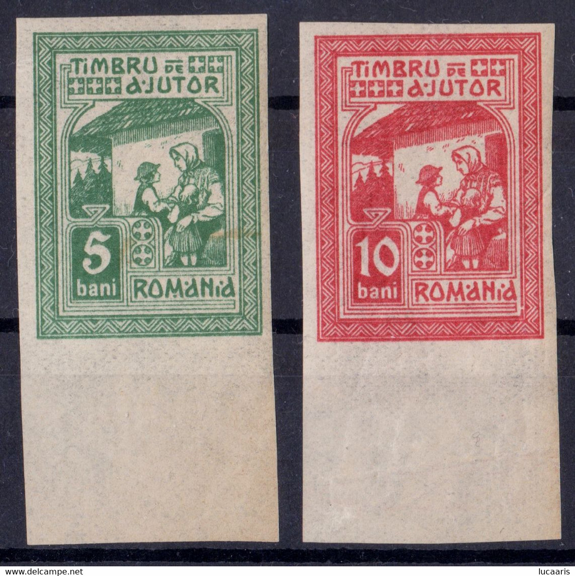 Romania 1917 Help Stamps - MOSCOVA Series Imperforated MNH - Nuevos