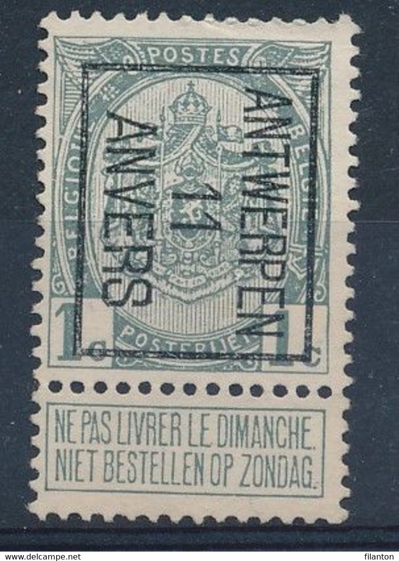 BELGIE - OBP Preo TYPO  Nr 16 B - "ANTWERPEN 11 ANVERS" - Zonder Gom/sans Gomme - Typo Precancels 1906-12 (Coat Of Arms)