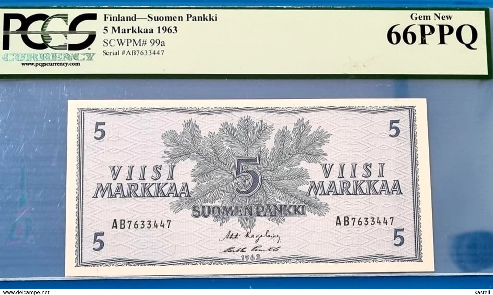 FINLAND  SUOMEN PANKKI  5 Markkaa  1963 MS66 - Finlande