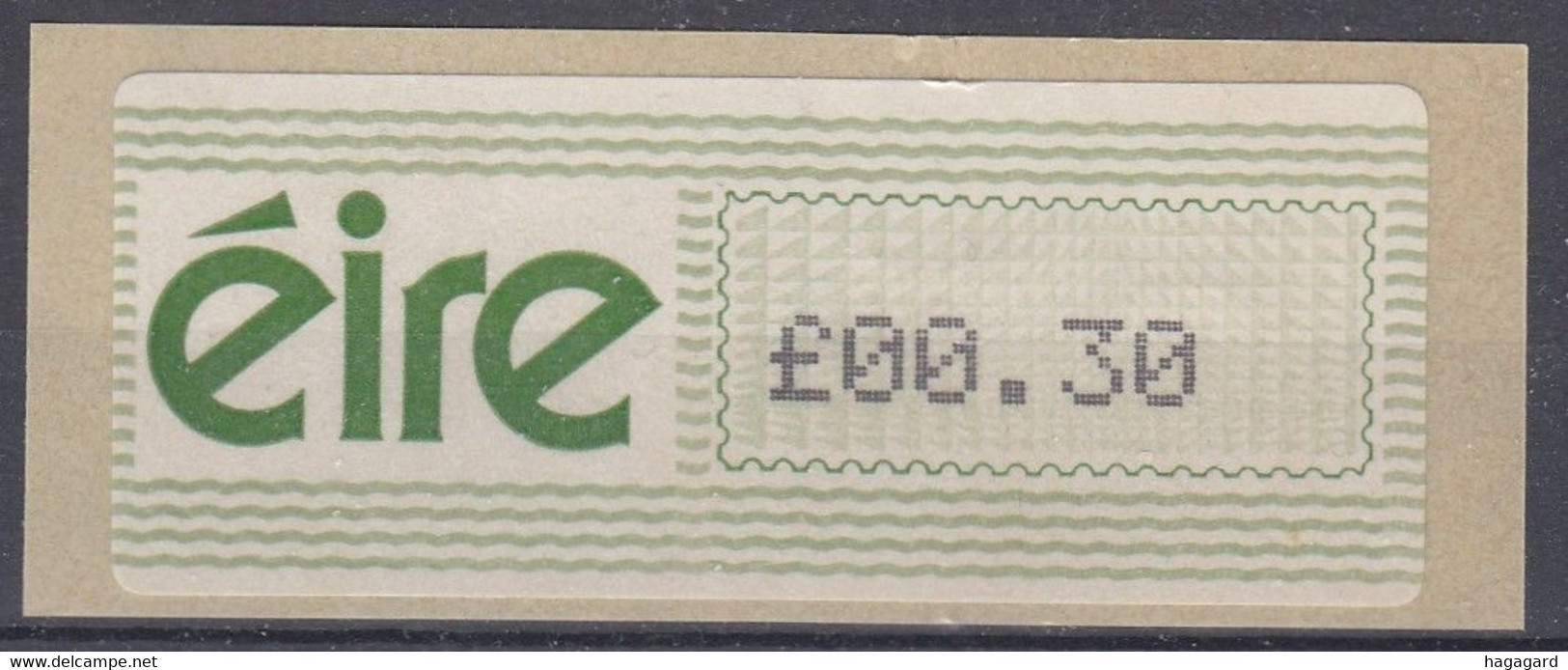 O M1830. Ireland 1990. ATM. Michel 3. MNH(**) - Franking Labels