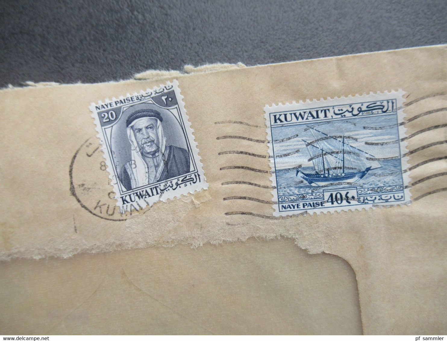 Kuwait 1950er Jahre ?! Air Mail / Luftpost Beleg Umschlag Stempel The British Bank Of The Middle East Kuwait - Kuwait