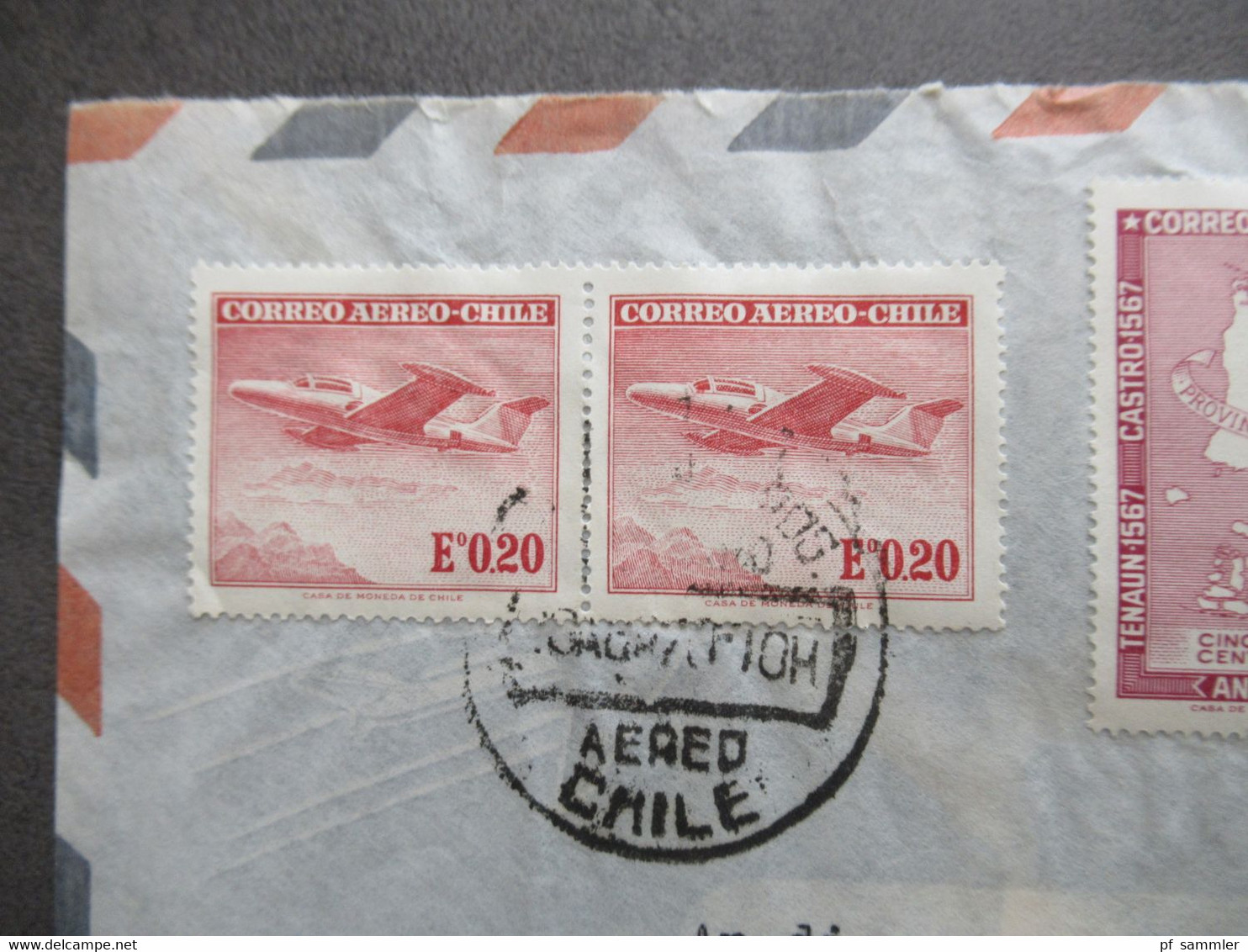 Chile 1968 Correo Aereo Chile Santiago - Hildesheim Als Luftpostbrief Unversität De Chile - Cile