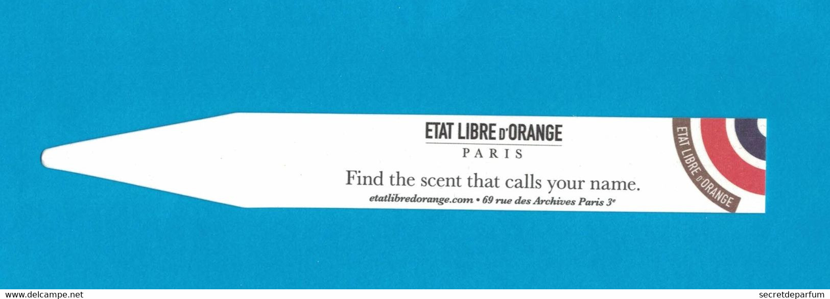Cartes Parfumées  ETAT LIBRE D'ORANGE - Modernes (à Partir De 1961)