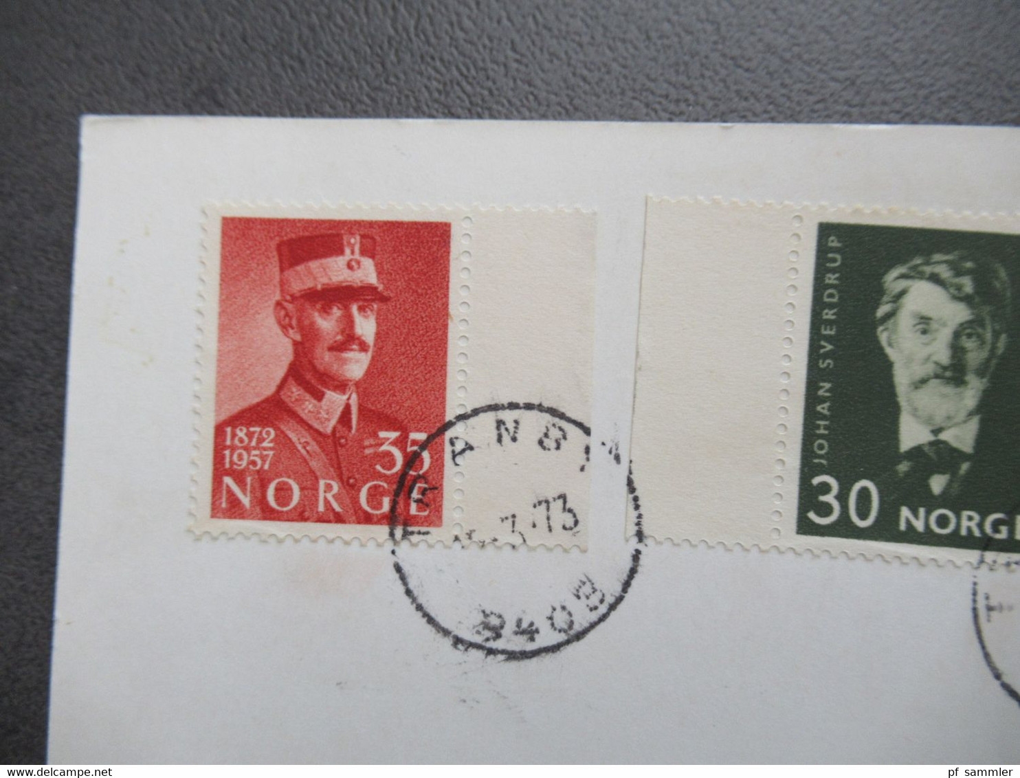 Norwegen Marken 1950 / 60er Jahre U.A. Edvard Munch Gedruckte PK Norsk Frimerke Invest An Klaus Utermöhle Hildesheim - Covers & Documents