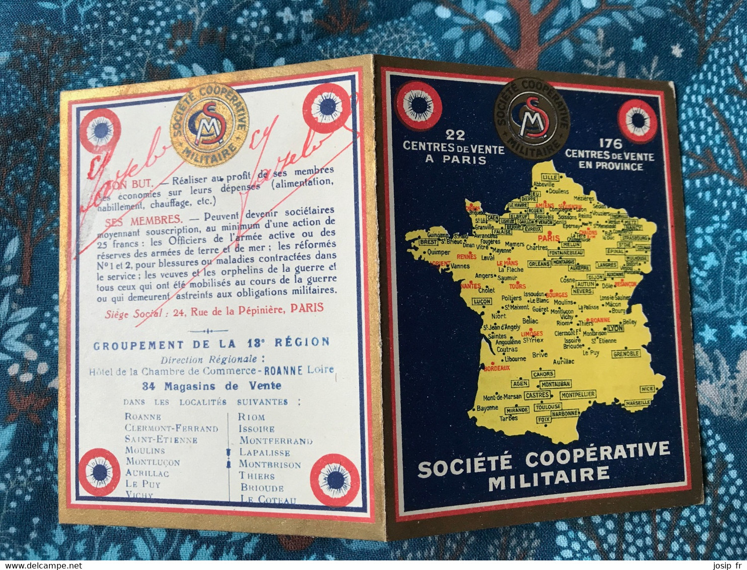 PETIT CALENDRIER 1921- SOCIÉTÉ COOPÉRATIVE MILITAIRE (POUR LA 13ÈME RÉGION: ROANNE) - Grand Format : 1921-40