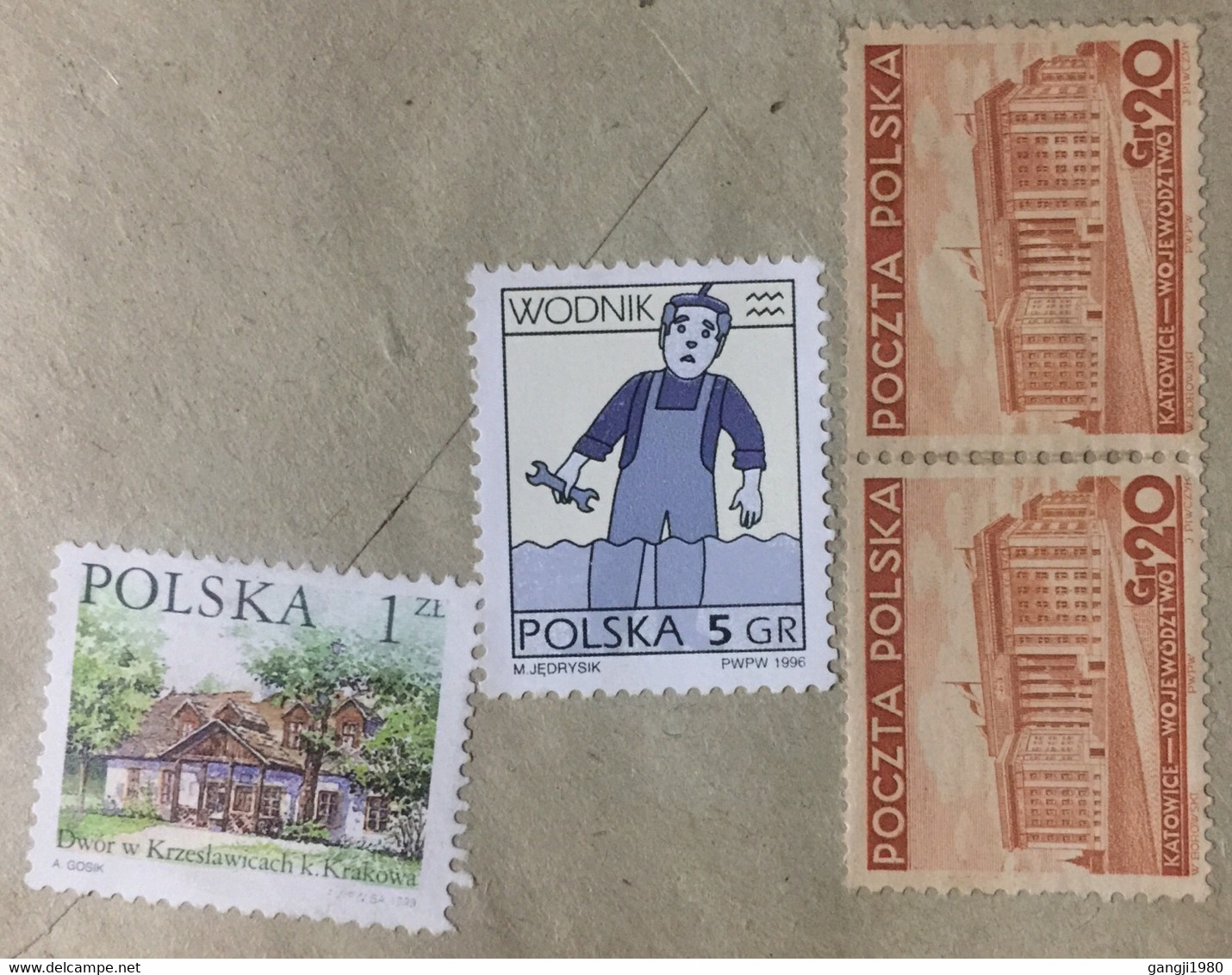 POLAND 2000, USED AIRMAIL COVER TO INDIA 4 DIFFERENT 1958 PICTURAL SPECIAL CANCELLATION, KATOWIDE ,HOUSE MUSIC,BUILDIN, - Brieven En Documenten