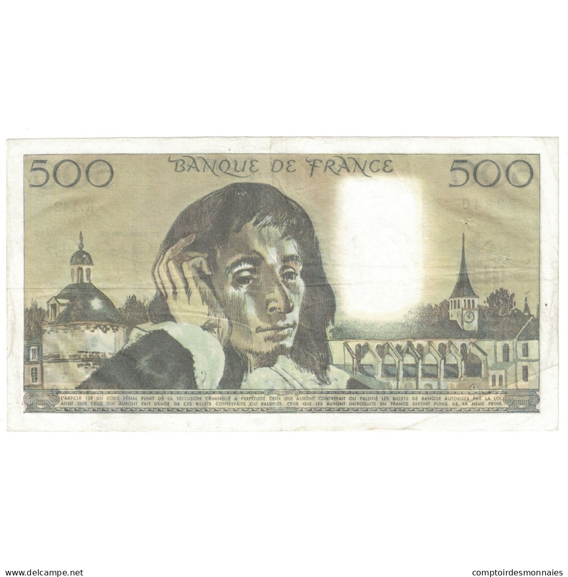 France, 500 Francs, Pascal, 1981, 1981-07-02, TTB+, Fayette:71.25, KM:156e - 500 F 1968-1993 ''Pascal''