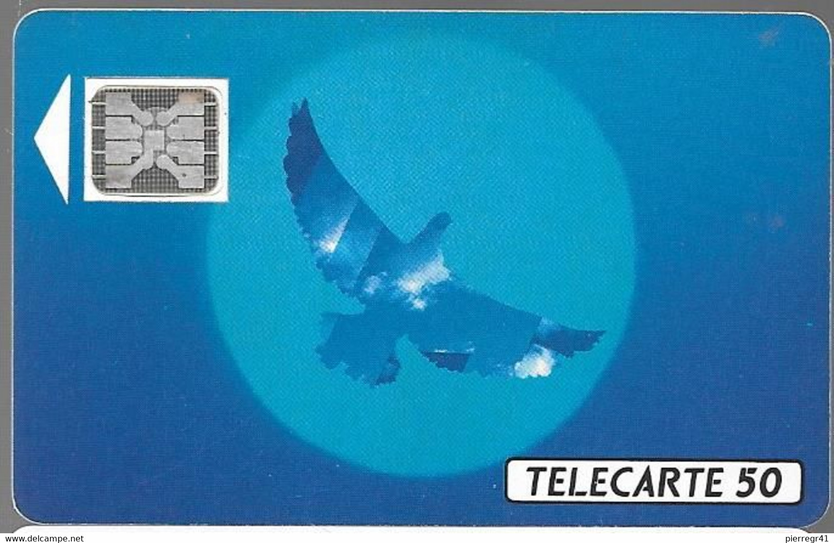 CARTE-PUBLIC-F134A-50U-SC4an-Trou 6-12/90--OISEAU BLEU-5 Pe 23285-UTILISE-TBE - 1990