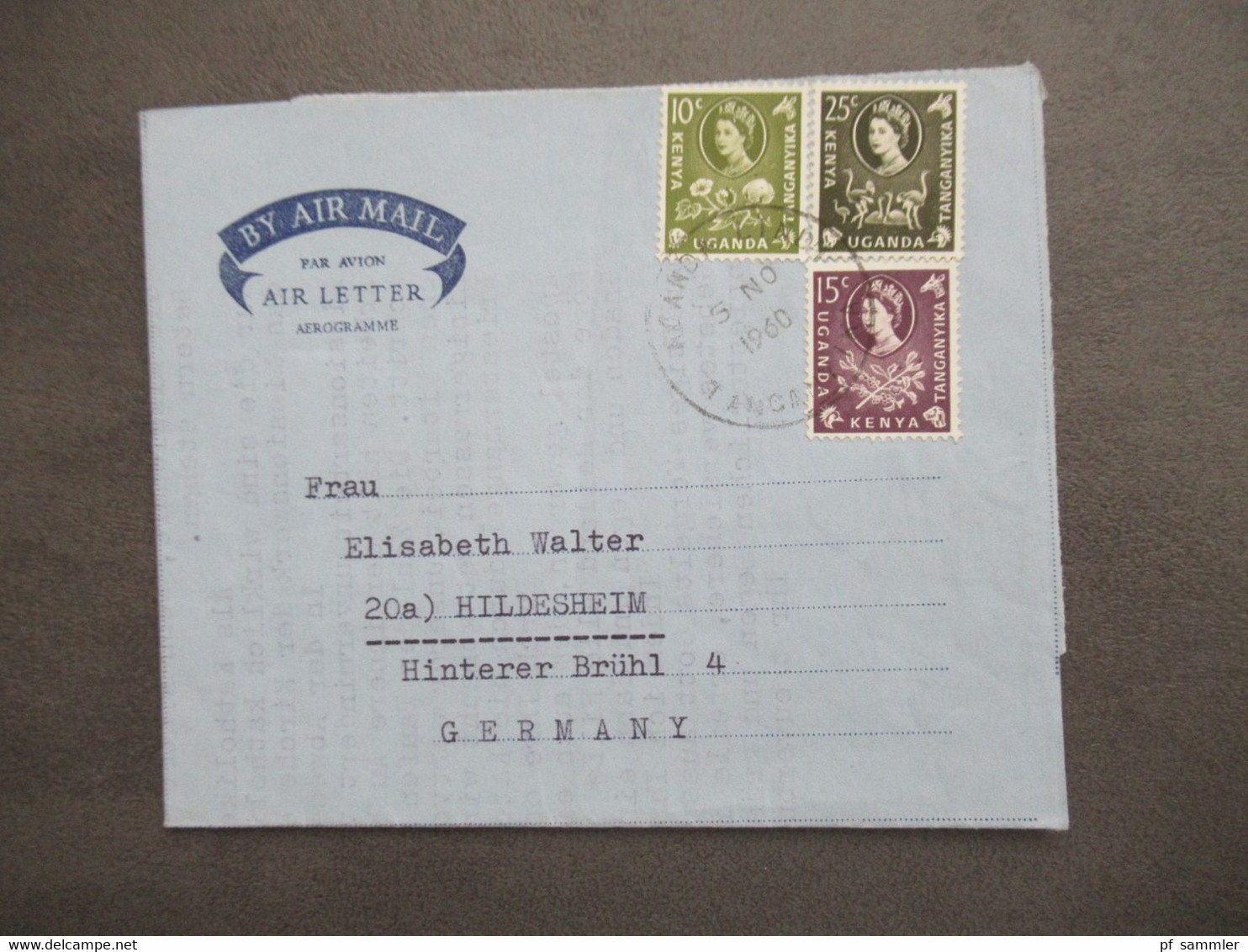 GB Kolonie Uganda 1960 Air Mail Aerogramme Mit Statistik Der Ndandamission Brief Vom Bischöflichen Sekretär - Oeganda (...-1962)