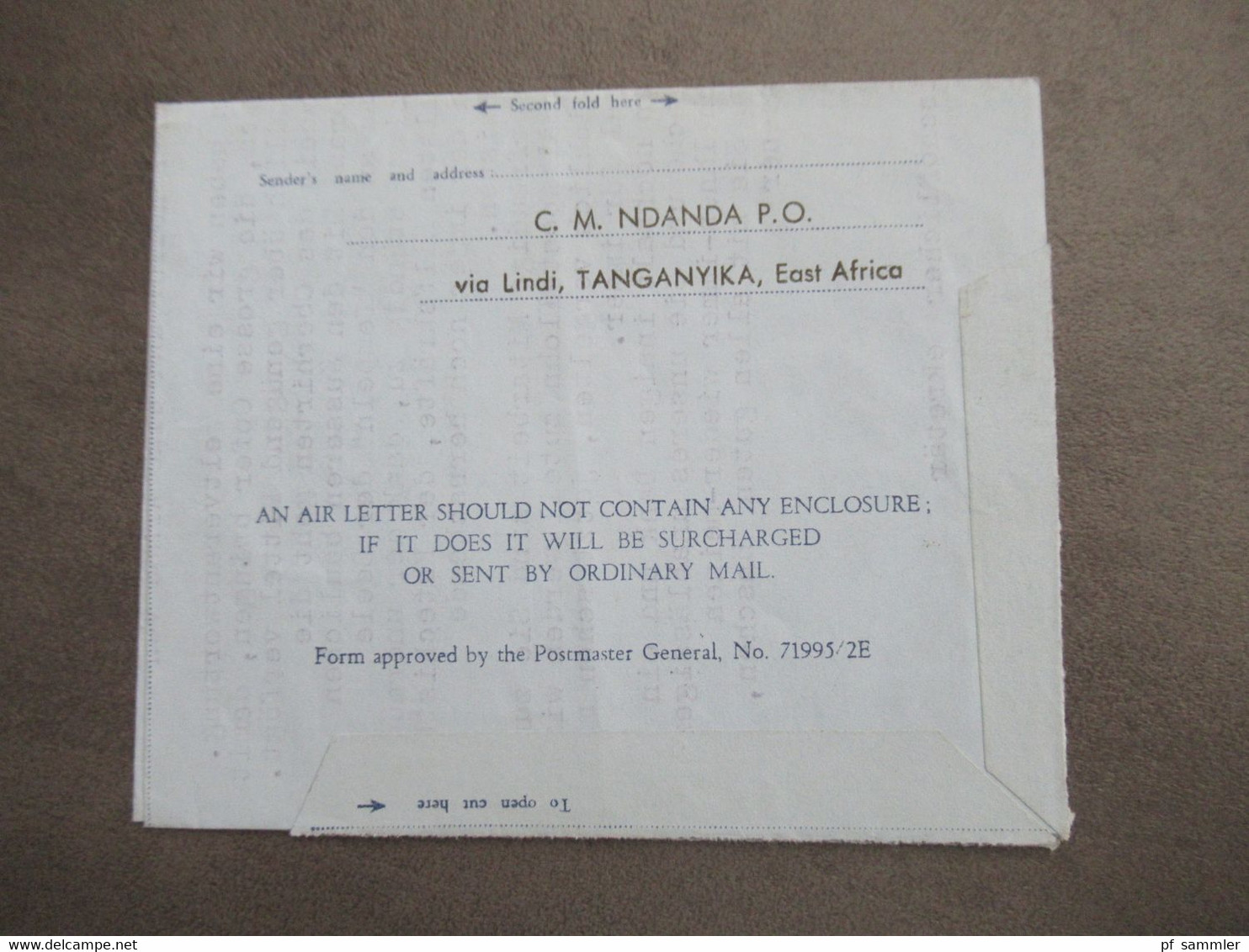 GB Kolonie Uganda 1960 Air Mail Aerogramme Mit Statistik Der Ndandamission Brief Vom Bischöflichen Sekretär - Uganda (...-1962)