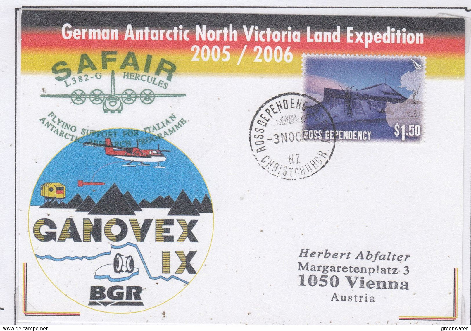 Ross Dependency 2005 German Antarctic North Victoria Land Exp. Ca Ross 3 NO 05 (AF171A) - Polar Flights