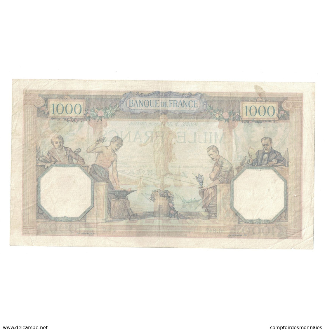 France, 1000 Francs, Cérès Et Mercure, 1930, 1930-01-28, TTB, Fayette:37.4 - 1 000 F 1927-1940 ''Cérès E Mercure''