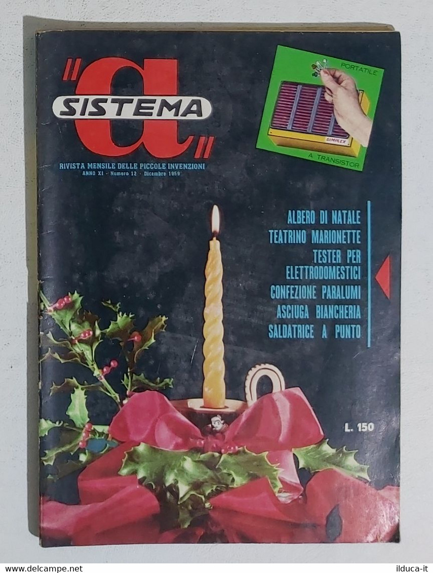 17329 Il Sistema A - A. XI N. 12 1959 - Albero Di Natale - Marionette - Tester - Wissenschaften