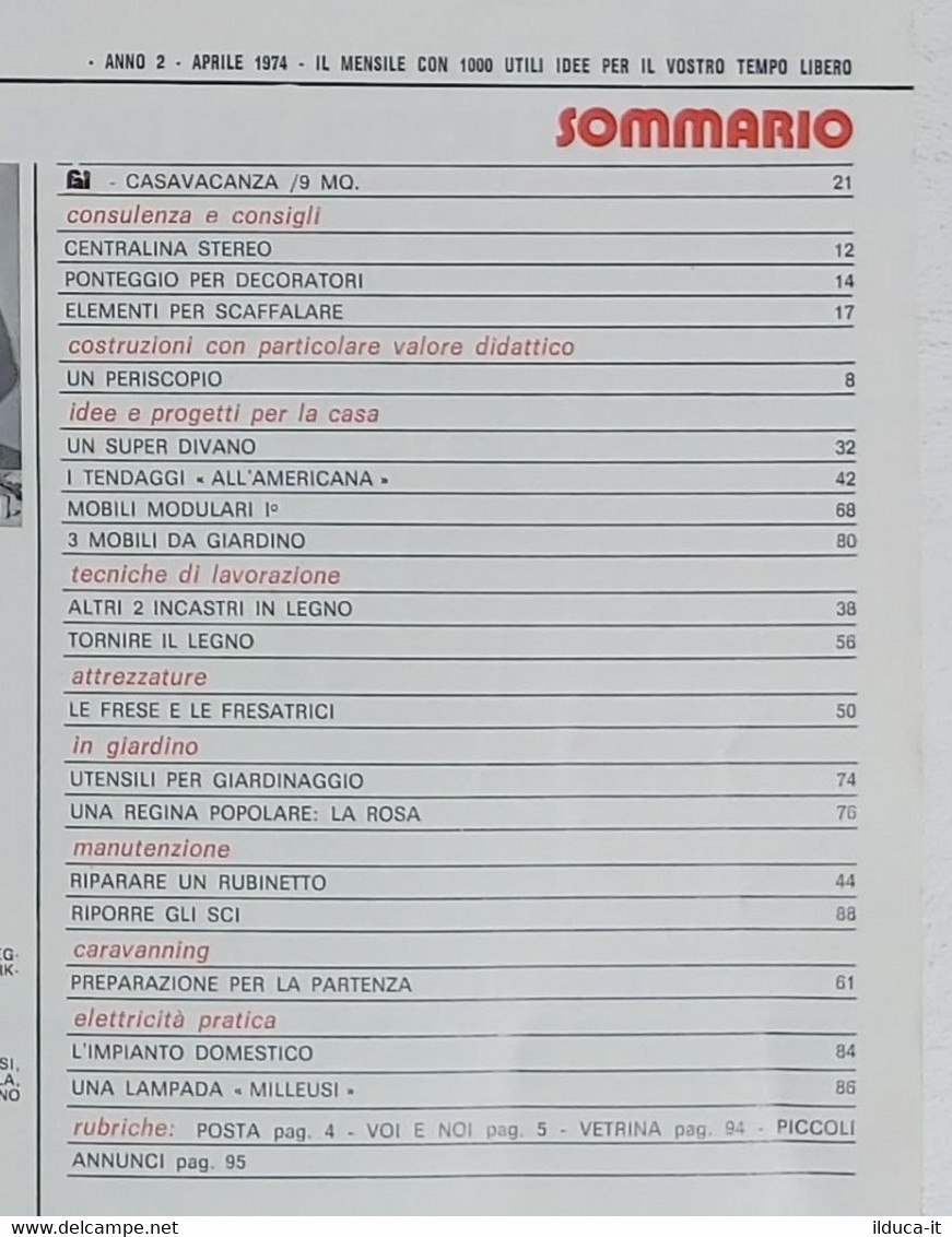 27548 FAI DA TE - A.II Nr 4 1974 - Periscopio - Bungalow - Mobili Da Giardino - Textes Scientifiques