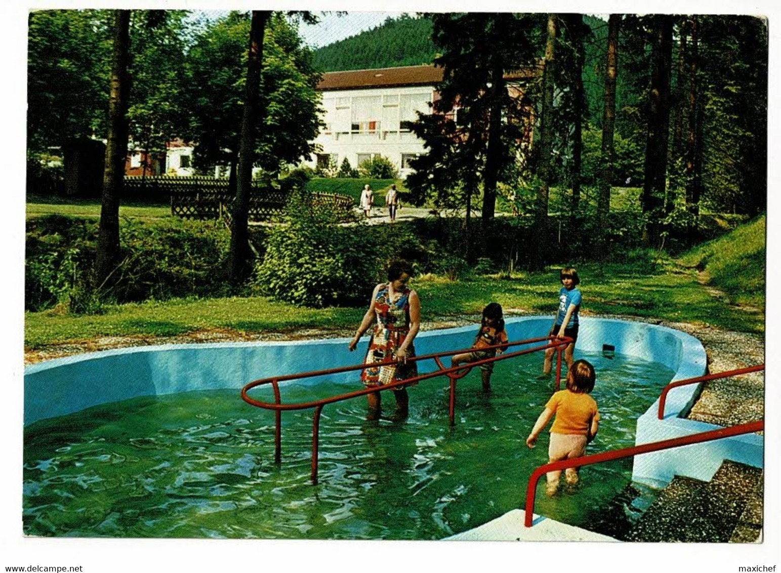 Bergstadt Wildemann - Das" Klein-Tirol" Im Aberharz - Wassertreten Im Kurpark Mit Kurhaus Im Hintergrund - 1980 - Oberharz
