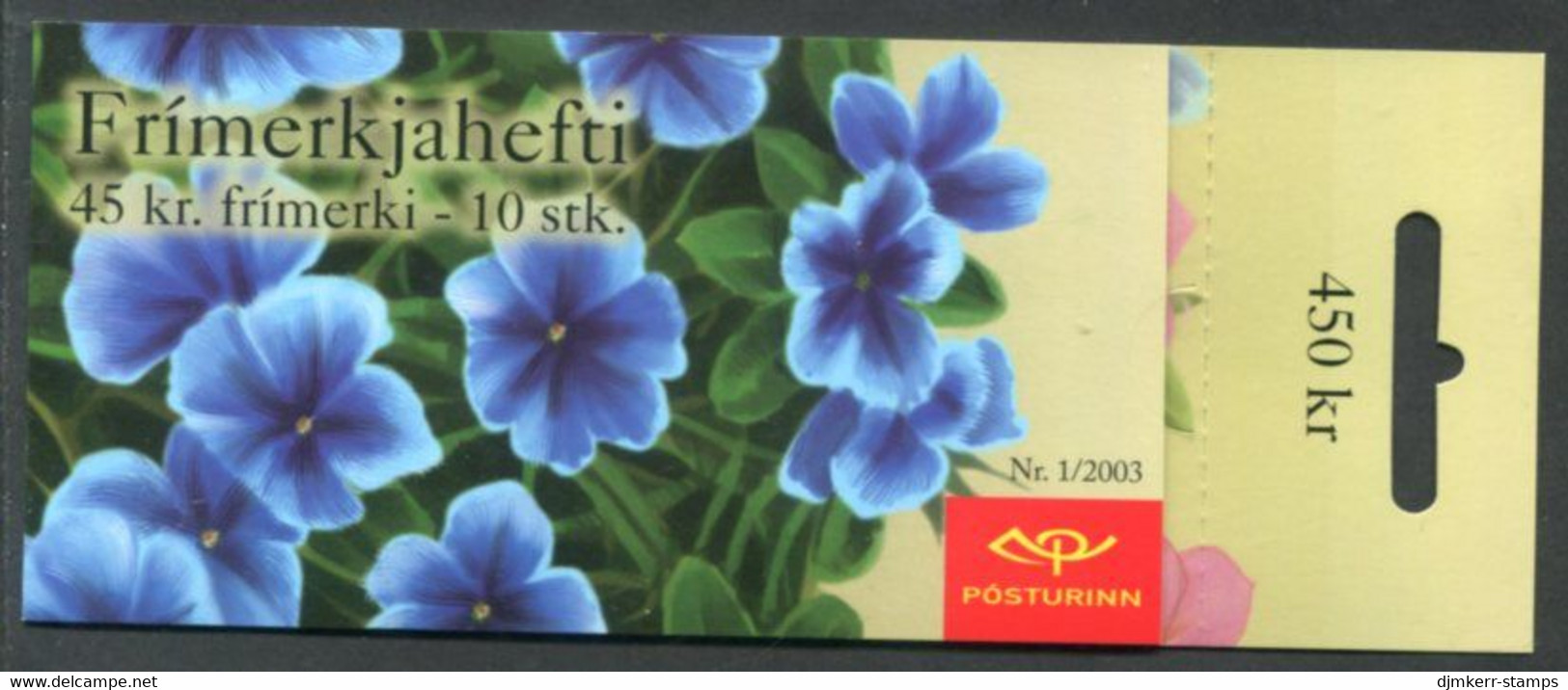 ICELAND  2003 Summer Flowers Booklet  Cancelled.  Michel 1028 MH - Booklets