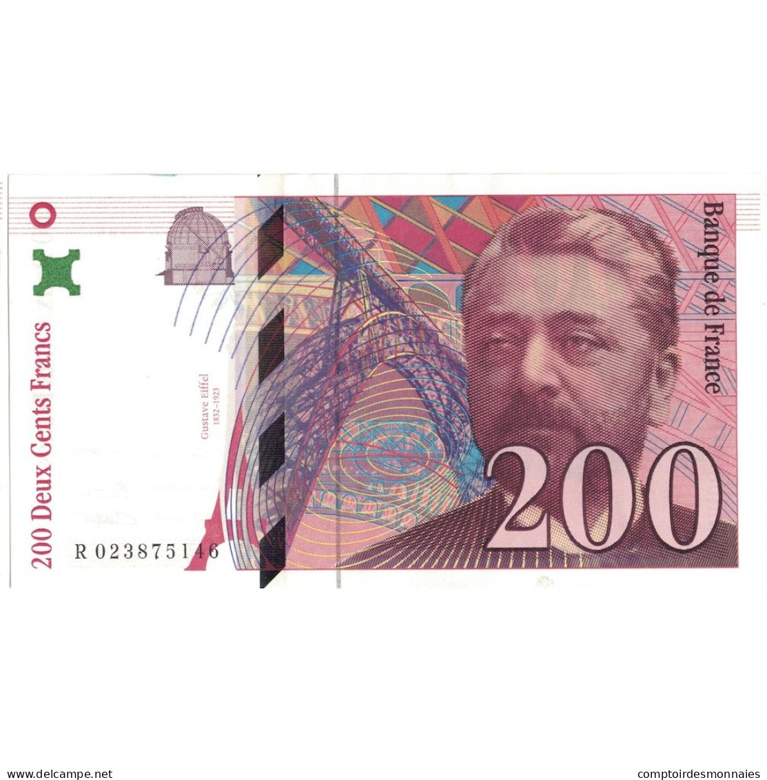 France, 200 Francs, Eiffel, 1996, SPL+, Fayette:75.2, KM:159a - 200 F 1995-1999 ''Eiffel''
