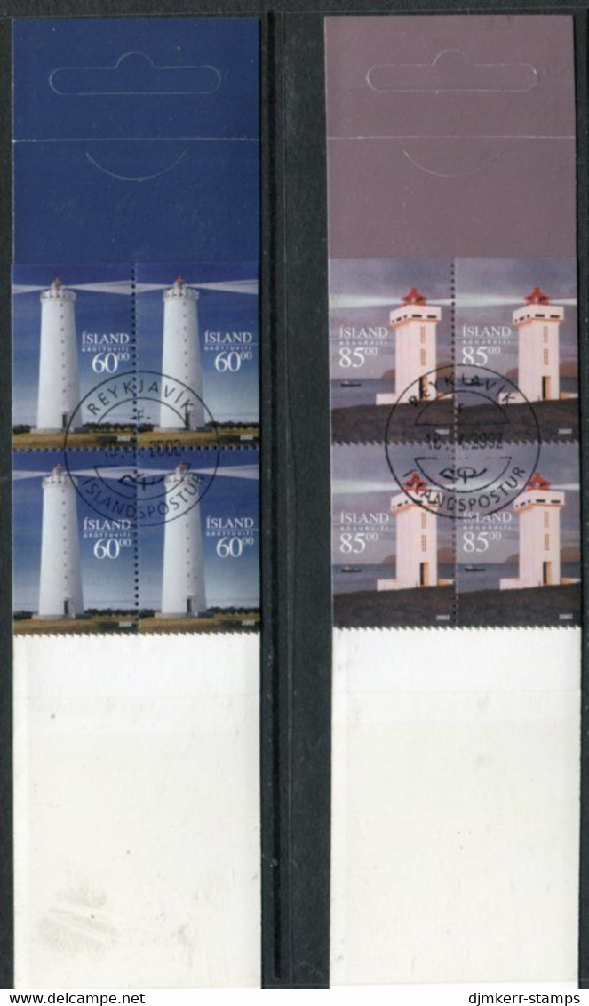 ICELAND  2002 Lighthouses Booklets Cancelled..  Michel 1007-08 MH - Booklets