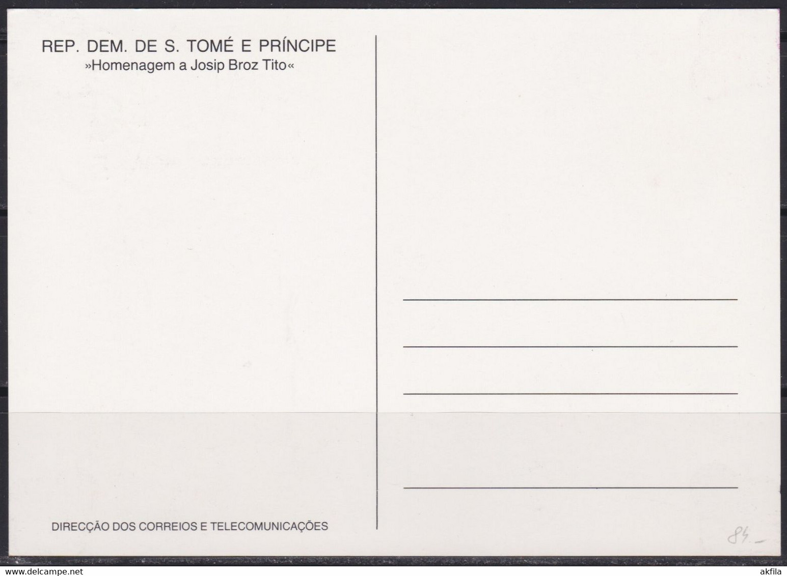 Sao Tome And Principe 1981 Josip Broz Tito CM - Sao Tome Et Principe