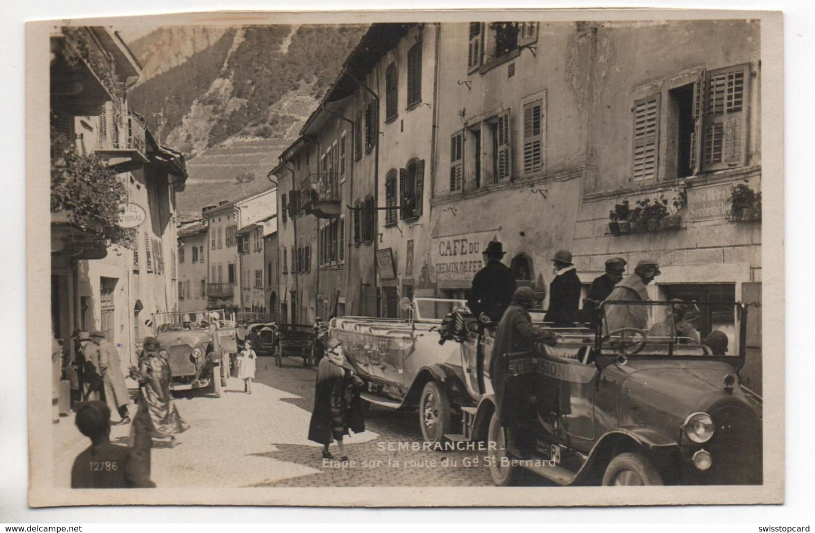 SEMBRANCHER Etape Sur La Route Du Gd. St. Bernard Postauto - Sembrancher