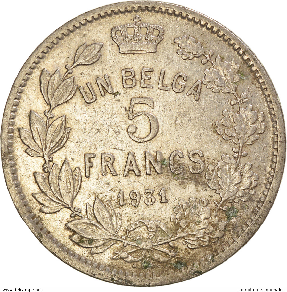 Monnaie, Belgique, 5 Francs, 5 Frank, 1931 - 5 Francs & 1 Belga