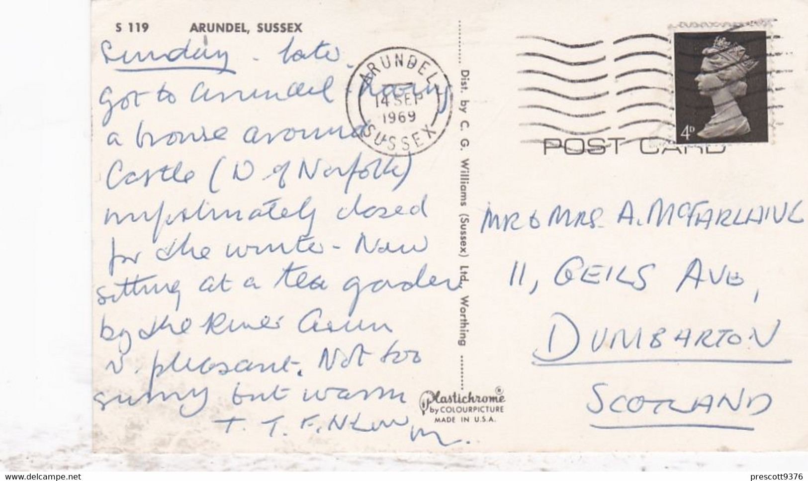 Arundel Multiview  - Used Postcard - Sussex - Stamped 1969 - Arundel
