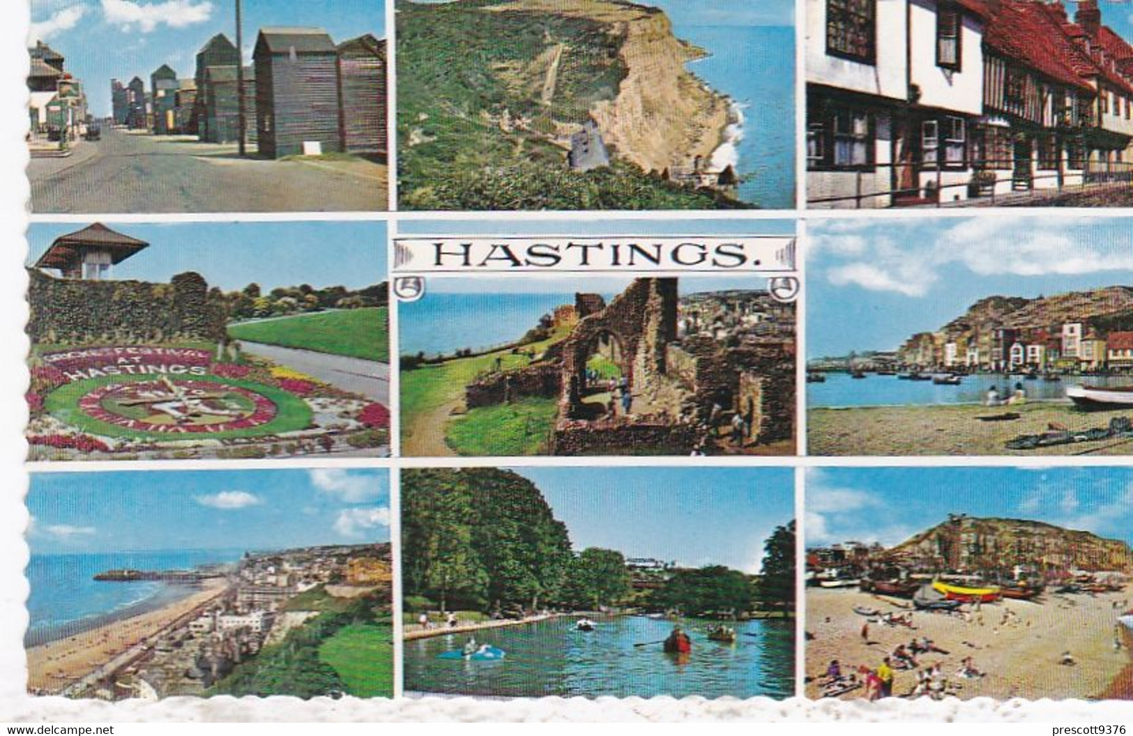 Hastings Multiview  - Used Postcard - Sussex - Stamped 4d - Arundel