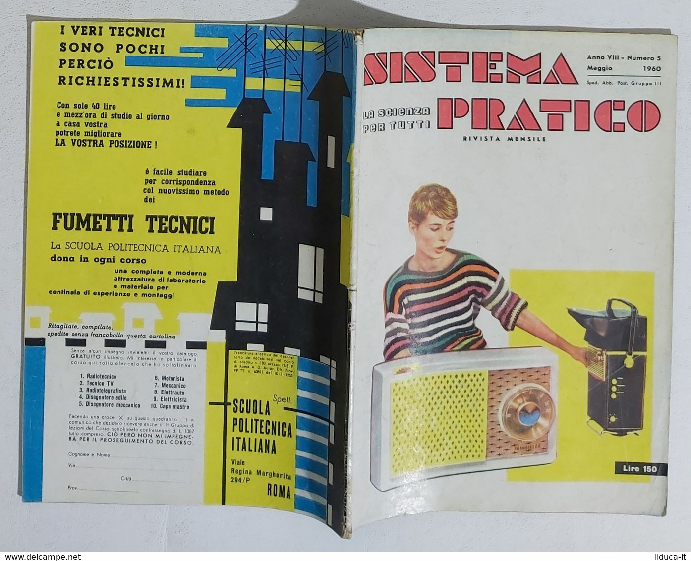 44616 SISTEMA PRATICO - Anno VIII Nr 5 1960 - SOMMARIO - Textes Scientifiques