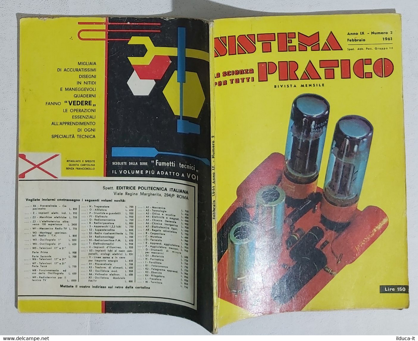 44621 SISTEMA PRATICO - Anno IX Nr 2 1961 - SOMMARIO - Textos Científicos