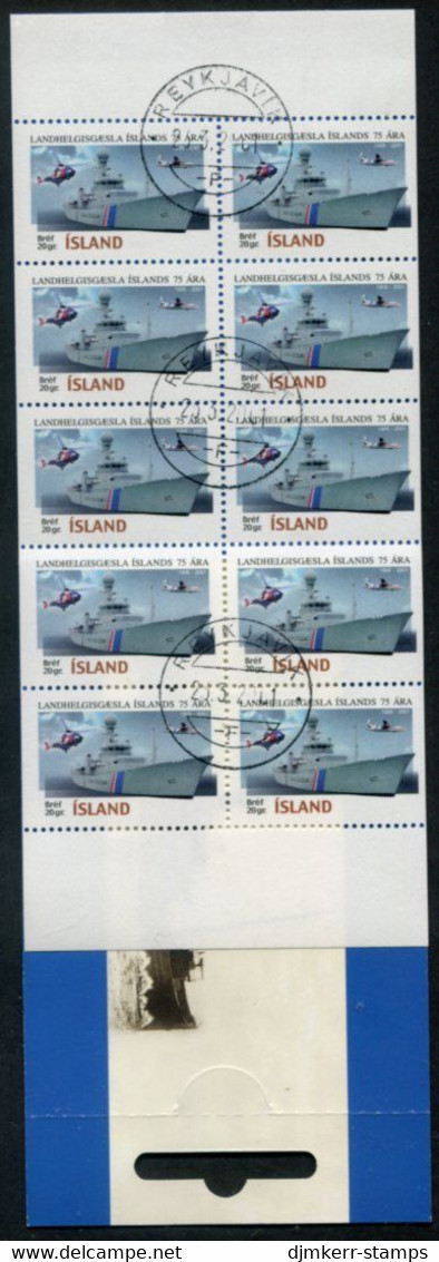 ICELAND  2001 Coastguard Anniversary Booklet Cancelled.  Michel 973 MH - Markenheftchen