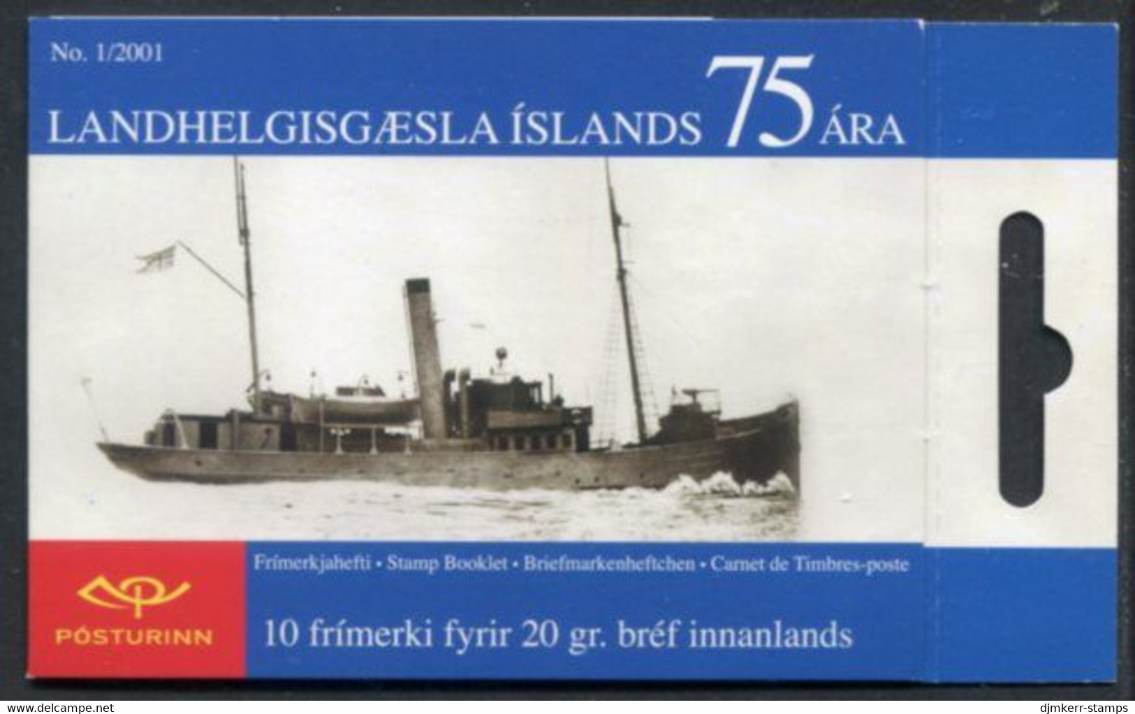 ICELAND  2001 Coastguard Anniversary Booklet Cancelled.  Michel 973 MH - Booklets