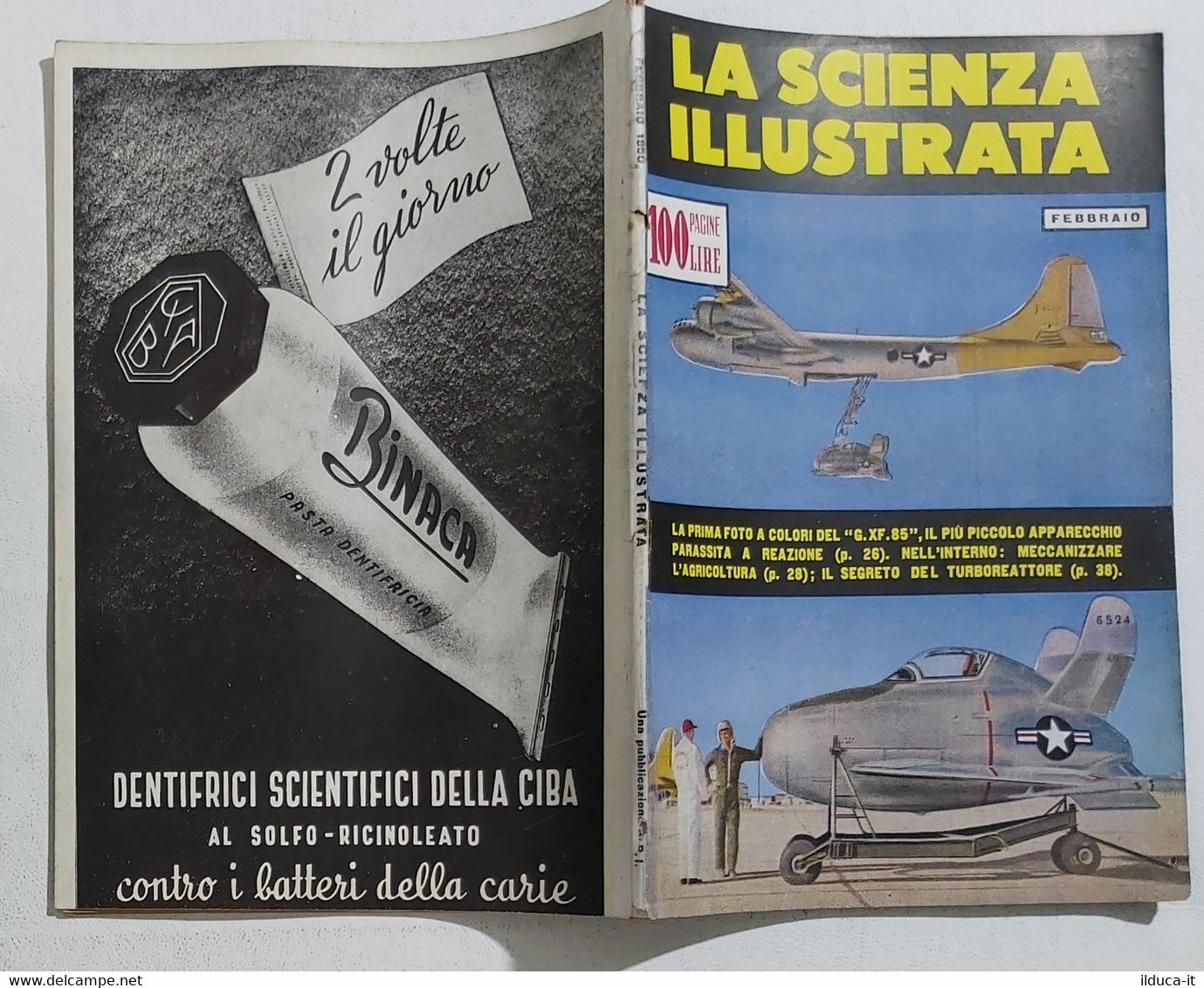 64339 La Scienza Illustrata - N. 2 1950 -Aereo GXF85 Il Turboreattore (Sommario) - Textos Científicos